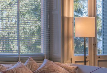 Cordless blinds and shades enhancing the elegance of a room.