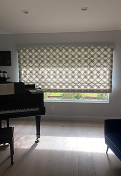 Roman Window Shades with Stylish Patterns in Piedmont